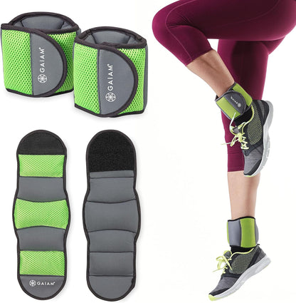 Ankle Weights, Wearable Bracelet to Strengthen, Tone & Sculpt, Adjustable Ankle Weights for Women & Men for Yoga, Dance, Pilates, Barre, Cardio, Home & Gym Use