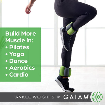 Ankle Weights, Wearable Bracelet to Strengthen, Tone & Sculpt, Adjustable Ankle Weights for Women & Men for Yoga, Dance, Pilates, Barre, Cardio, Home & Gym Use