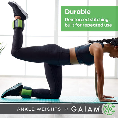 Ankle Weights, Wearable Bracelet to Strengthen, Tone & Sculpt, Adjustable Ankle Weights for Women & Men for Yoga, Dance, Pilates, Barre, Cardio, Home & Gym Use