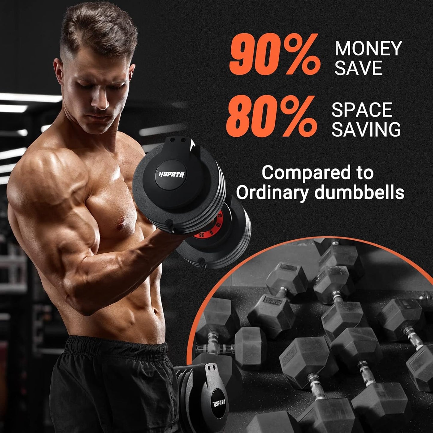 25/55 lbs Pair Adjustable Dumbbell Set, Adiust Dumbbell Weight for Exercises Pair Dumbbells for Men and Women in Home