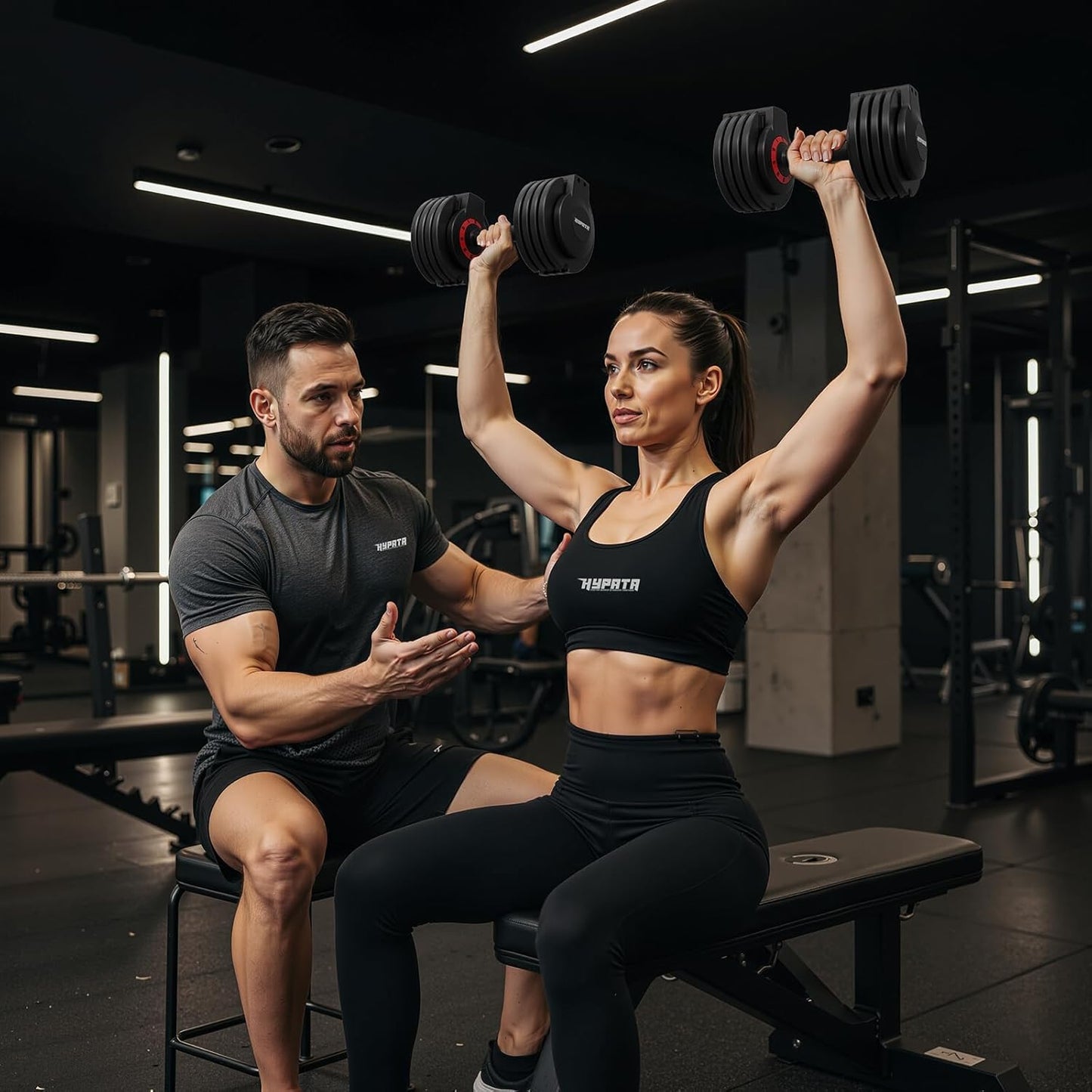 25/55 lbs Pair Adjustable Dumbbell Set, Adiust Dumbbell Weight for Exercises Pair Dumbbells for Men and Women in Home