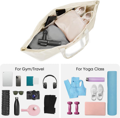 Large Yoga Mat Bag Trolley Sleeve Gym Carrier Shoe Bag Wet Pocket | water-resistant fabric, large capacity,wide full-zip opening,separate shoe bag,2 yoga mat holder straps,multi-pocket storage