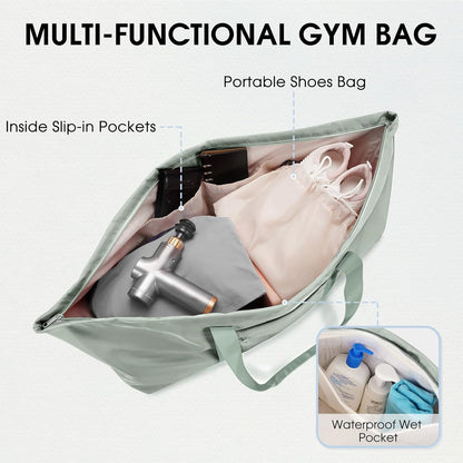 Large Yoga Mat Bag Trolley Sleeve Gym Carrier Shoe Bag Wet Pocket | water-resistant fabric, large capacity,wide full-zip opening,separate shoe bag,2 yoga mat holder straps,multi-pocket storage