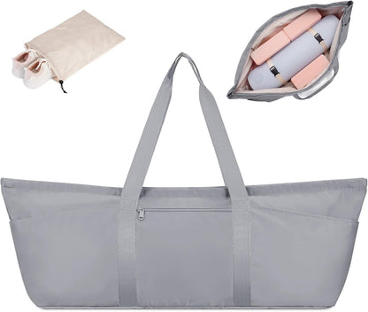 Large Yoga Mat Bag Trolley Sleeve Gym Carrier Shoe Bag Wet Pocket | water-resistant fabric, large capacity,wide full-zip opening,separate shoe bag,2 yoga mat holder straps,multi-pocket storage