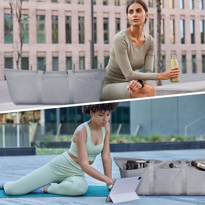 Large Yoga Mat Bag Trolley Sleeve Gym Carrier Shoe Bag Wet Pocket | water-resistant fabric, large capacity,wide full-zip opening,separate shoe bag,2 yoga mat holder straps,multi-pocket storage