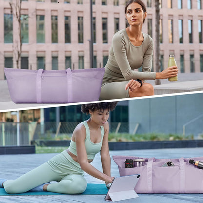 Large Yoga Mat Bag Trolley Sleeve Gym Carrier Shoe Bag Wet Pocket | water-resistant fabric, large capacity,wide full-zip opening,separate shoe bag,2 yoga mat holder straps,multi-pocket storage