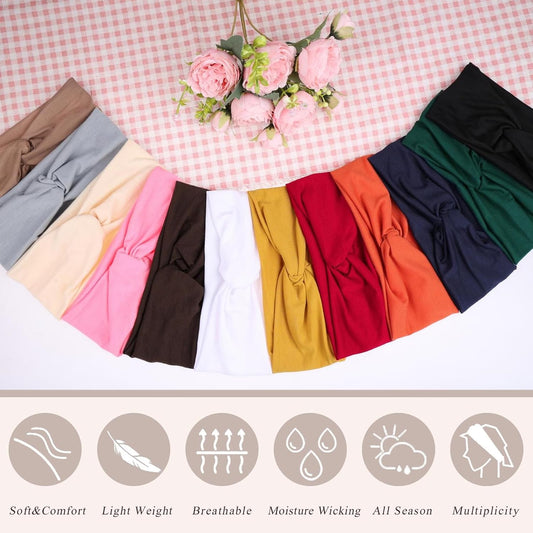3Pcs Headbands for Women Workout, Women's Fashion Non Slip Moisture Wicking Sweatband for Sports Athletic Yoga Headband
