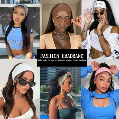 3Pcs Headbands for Women Workout, Women's Fashion Non Slip Moisture Wicking Sweatband for Sports Athletic Yoga Headband