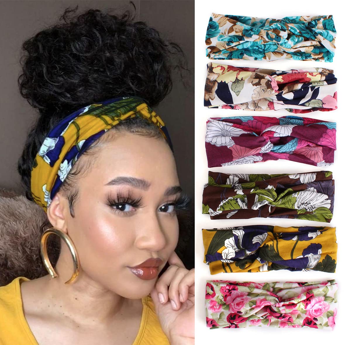 3Pcs Headbands for Women Workout, Women's Fashion Non Slip Moisture Wicking Sweatband for Sports Athletic Yoga Headband