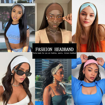 3Pcs Headbands for Women Workout, Women's Fashion Non Slip Moisture Wicking Sweatband for Sports Athletic Yoga Headband