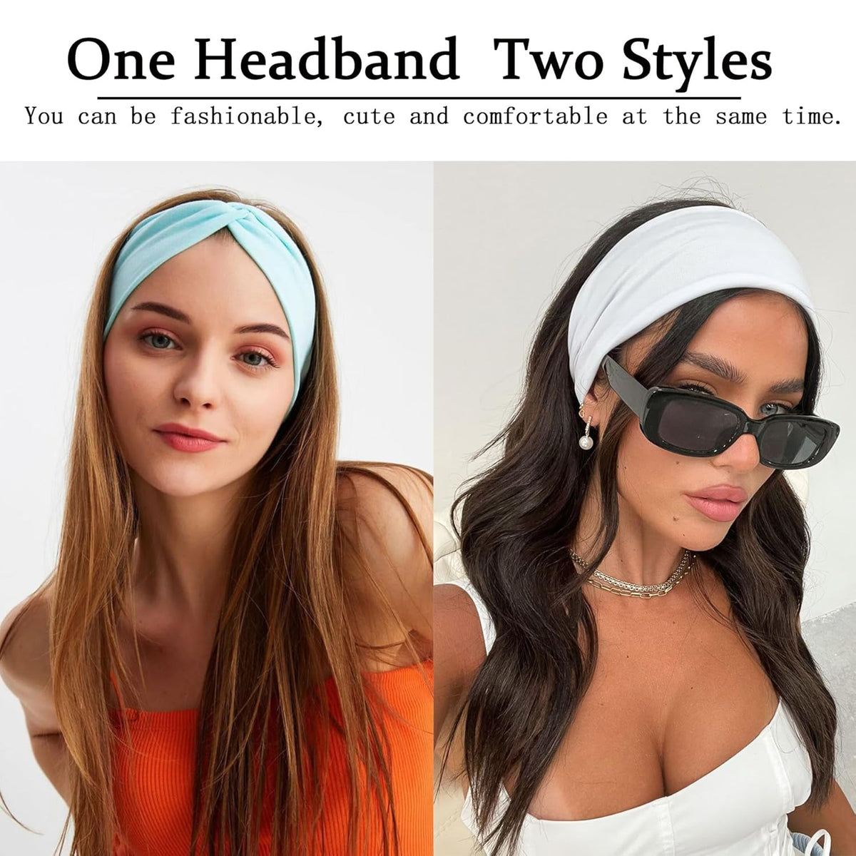 3Pcs Headbands for Women Workout, Women's Fashion Non Slip Moisture Wicking Sweatband for Sports Athletic Yoga Headband