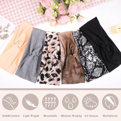 3Pcs Headbands for Women Workout, Women's Fashion Non Slip Moisture Wicking Sweatband for Sports Athletic Yoga Headband