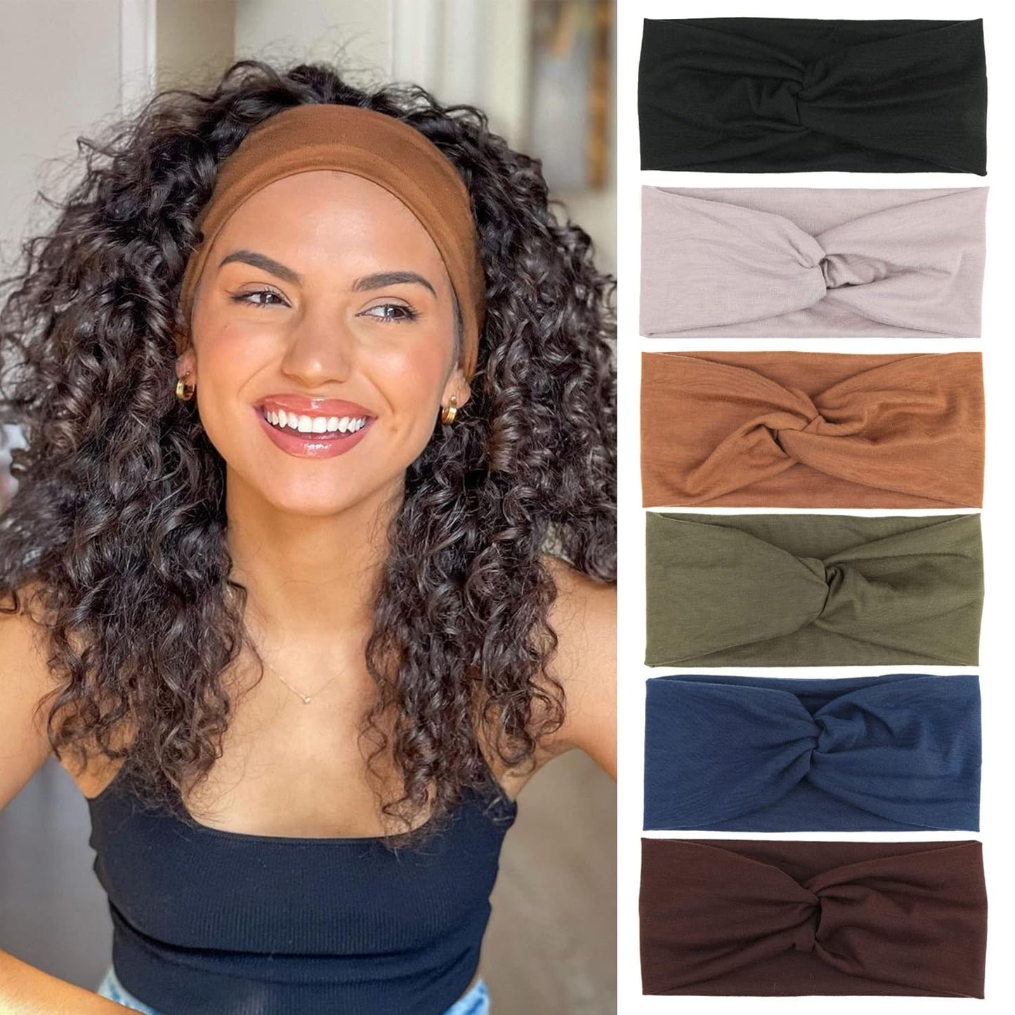 3Pcs Headbands for Women Workout, Women's Fashion Non Slip Moisture Wicking Sweatband for Sports Athletic Yoga Headband