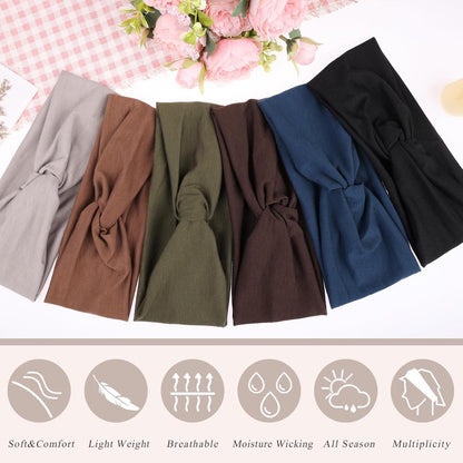 3Pcs Headbands for Women Workout, Women's Fashion Non Slip Moisture Wicking Sweatband for Sports Athletic Yoga Headband