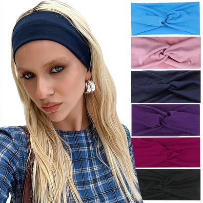 3Pcs Headbands for Women Workout, Women's Fashion Non Slip Moisture Wicking Sweatband for Sports Athletic Yoga Headband