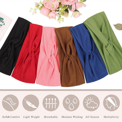 3Pcs Headbands for Women Workout, Women's Fashion Non Slip Moisture Wicking Sweatband for Sports Athletic Yoga Headband