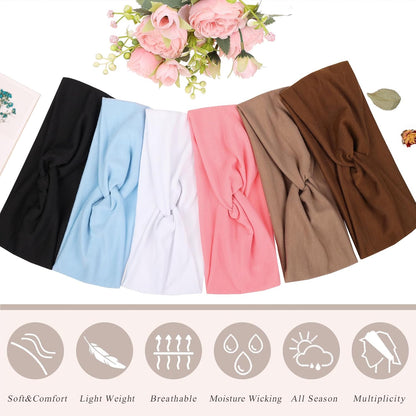 3Pcs Headbands for Women Workout, Women's Fashion Non Slip Moisture Wicking Sweatband for Sports Athletic Yoga Headband