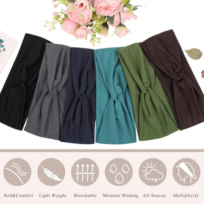 3Pcs Headbands for Women Workout, Women's Fashion Non Slip Moisture Wicking Sweatband for Sports Athletic Yoga Headband