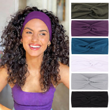 3Pcs Headbands for Women Workout, Women's Fashion Non Slip Moisture Wicking Sweatband for Sports Athletic Yoga Headband