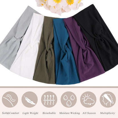 3Pcs Headbands for Women Workout, Women's Fashion Non Slip Moisture Wicking Sweatband for Sports Athletic Yoga Headband