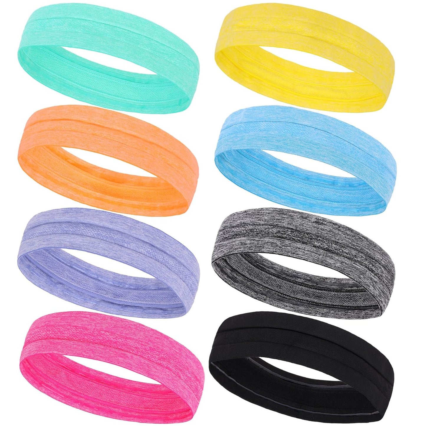 3Pcs Headbands for Women Workout, Women's Fashion Non Slip Moisture Wicking Sweatband for Sports Athletic Yoga Headband