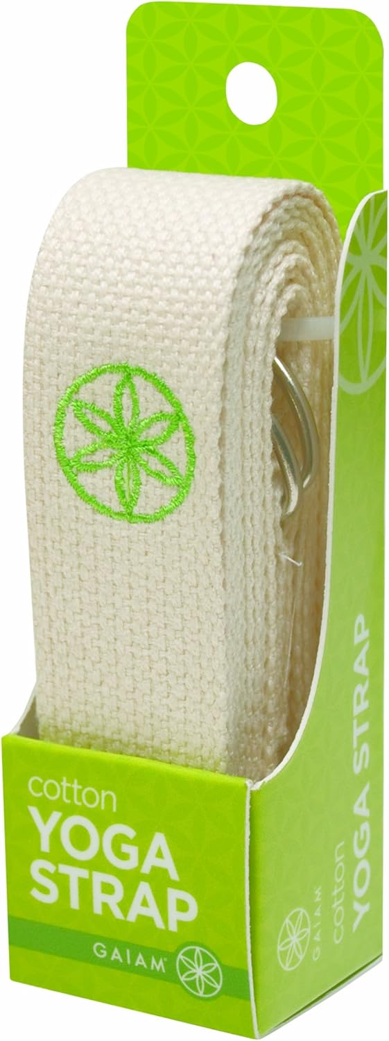 Yoga Strap Premium Athletic Stretch Band with Adjustable Metal D-Ring Buckle Loop | Exercise & Fitness Stretching for Yoga, Pilates, Physical Therapy, Dance, Gym Workouts
