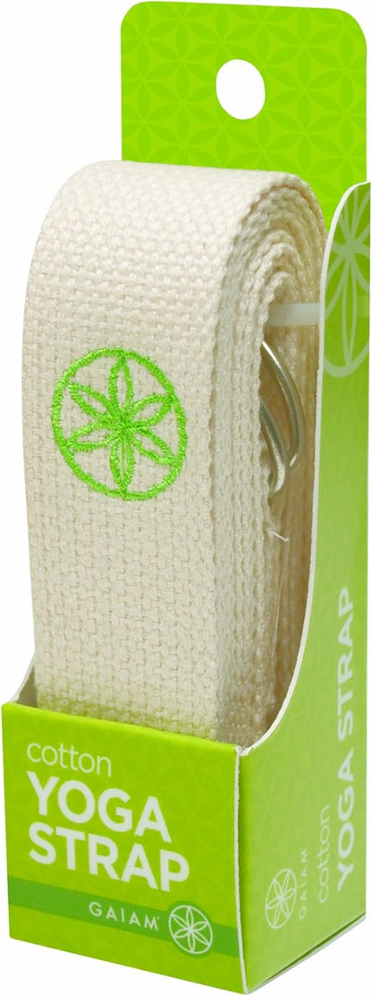 Yoga Strap Premium Athletic Stretch Band with Adjustable Metal D-Ring Buckle Loop | Exercise & Fitness Stretching for Yoga, Pilates, Physical Therapy, Dance, Gym Workouts