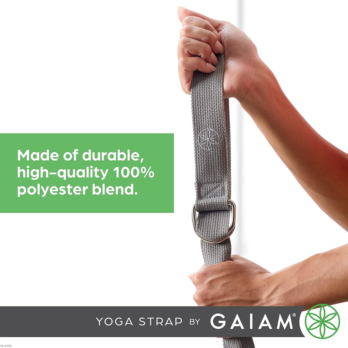 Yoga Strap Premium Athletic Stretch Band with Adjustable Metal D-Ring Buckle Loop | Exercise & Fitness Stretching for Yoga, Pilates, Physical Therapy, Dance, Gym Workouts