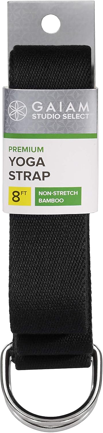 Yoga Strap Premium Athletic Stretch Band with Adjustable Metal D-Ring Buckle Loop | Exercise & Fitness Stretching for Yoga, Pilates, Physical Therapy, Dance, Gym Workouts