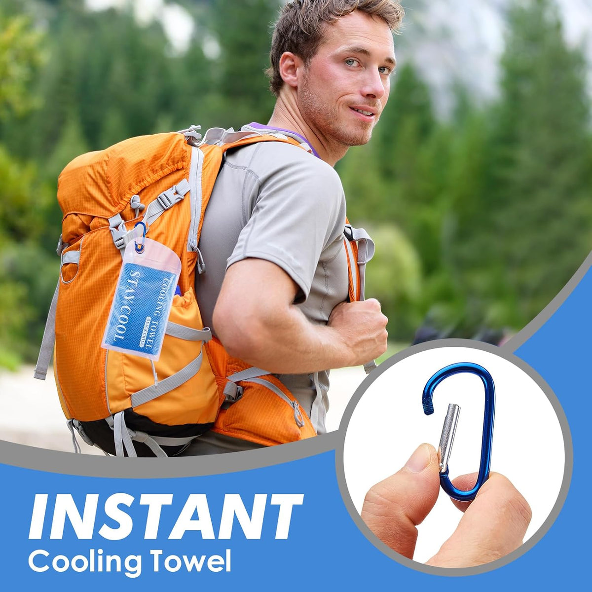 Cooling Towels for Neck and Face - 4 Pack 47x12 Inch Ice Cold Microfiber Towels, Soft & Breathable Cooling Towel for Hot Weather, Sports, Yoga, Workout, Running, Golf, Camping