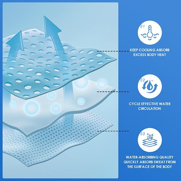 Cooling Towels for Neck and Face - 4 Pack 47x12 Inch Ice Cold Microfiber Towels, Soft & Breathable Cooling Towel for Hot Weather, Sports, Yoga, Workout, Running, Golf, Camping