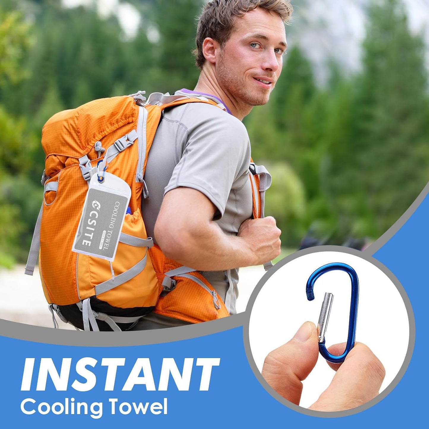 Cooling Towels for Neck and Face - 4 Pack 47x12 Inch Ice Cold Microfiber Towels, Soft & Breathable Cooling Towel for Hot Weather, Sports, Yoga, Workout, Running, Golf, Camping