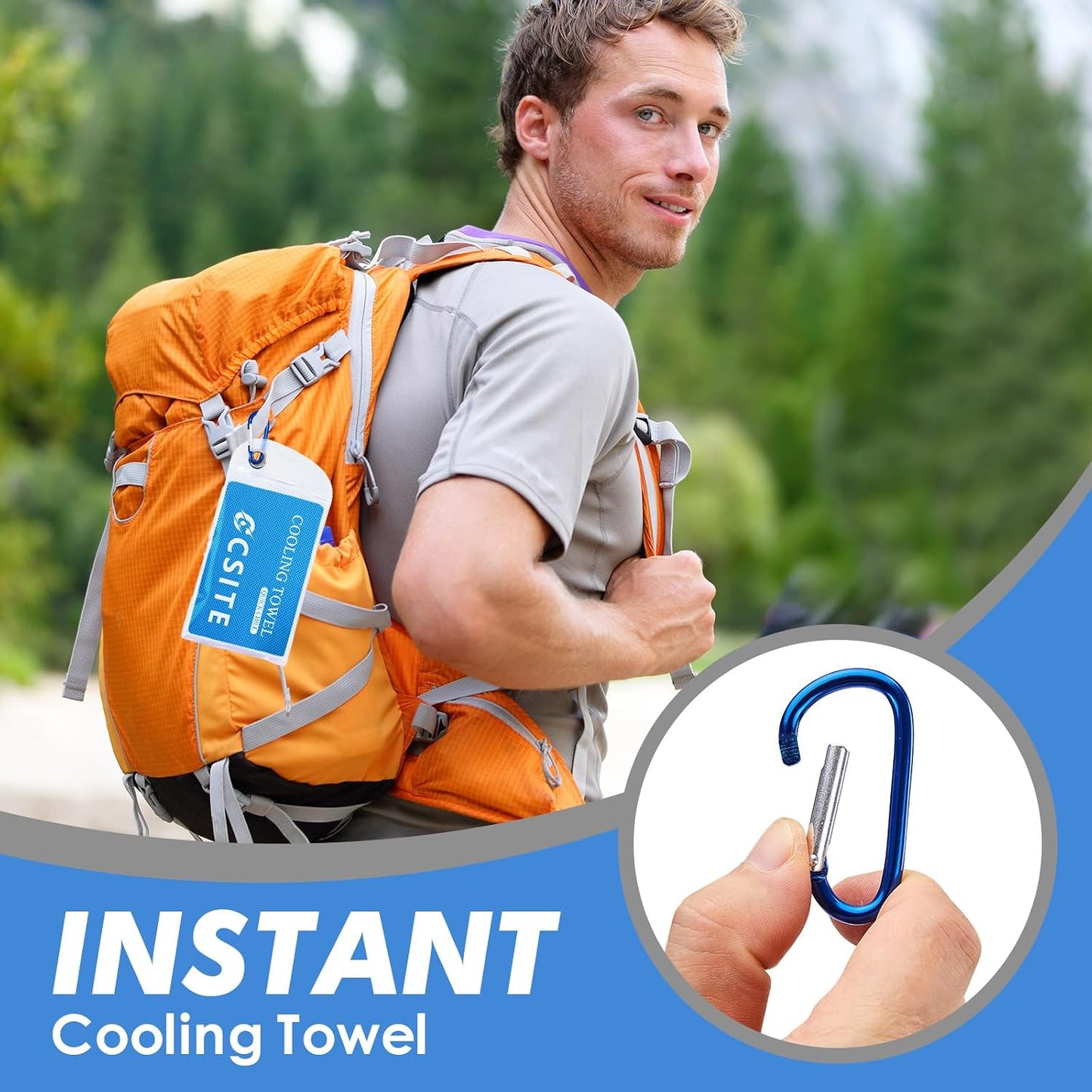 Cooling Towels for Neck and Face - 4 Pack 47x12 Inch Ice Cold Microfiber Towels, Soft & Breathable Cooling Towel for Hot Weather, Sports, Yoga, Workout, Running, Golf, Camping