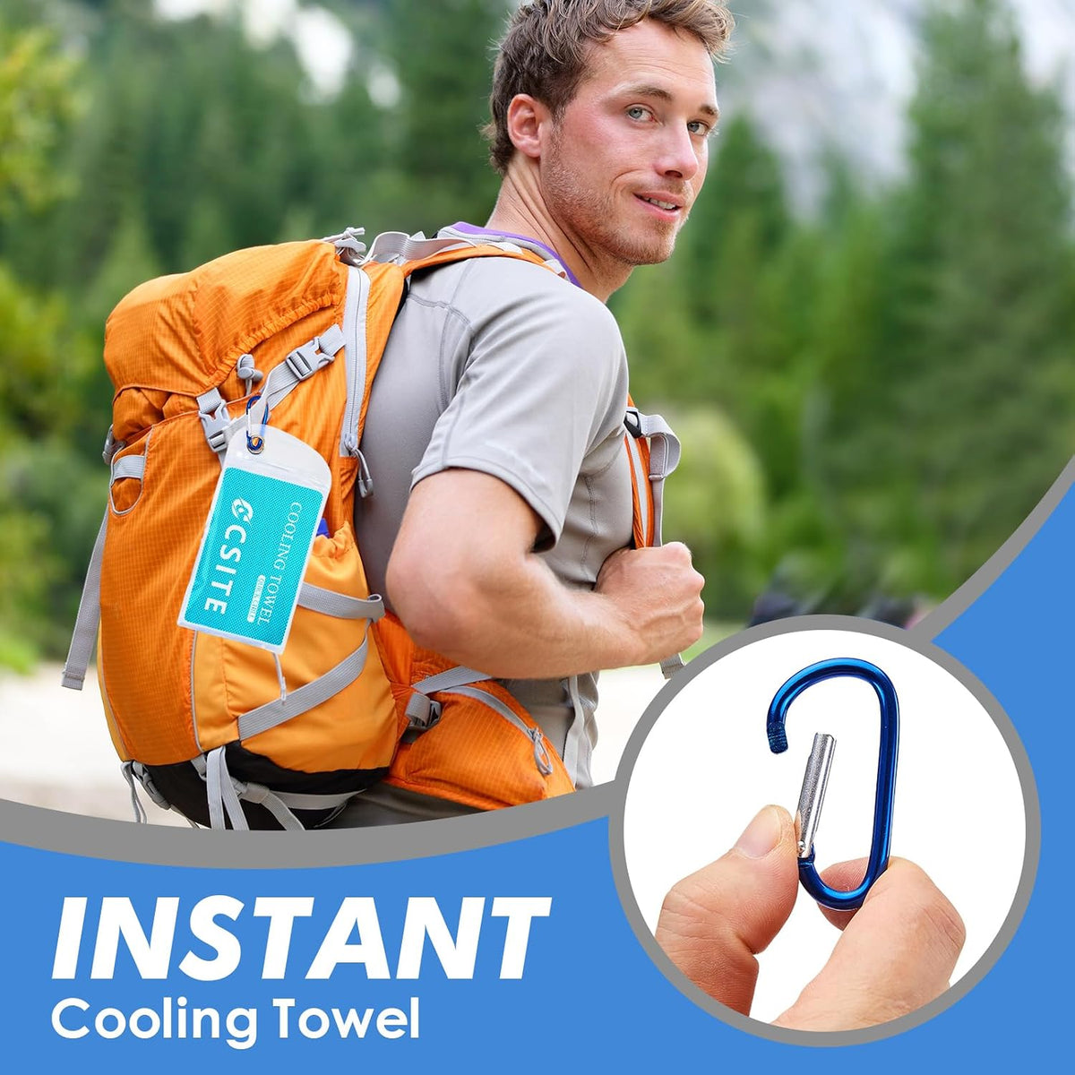 Cooling Towels for Neck and Face - 4 Pack 47x12 Inch Ice Cold Microfiber Towels, Soft & Breathable Cooling Towel for Hot Weather, Sports, Yoga, Workout, Running, Golf, Camping