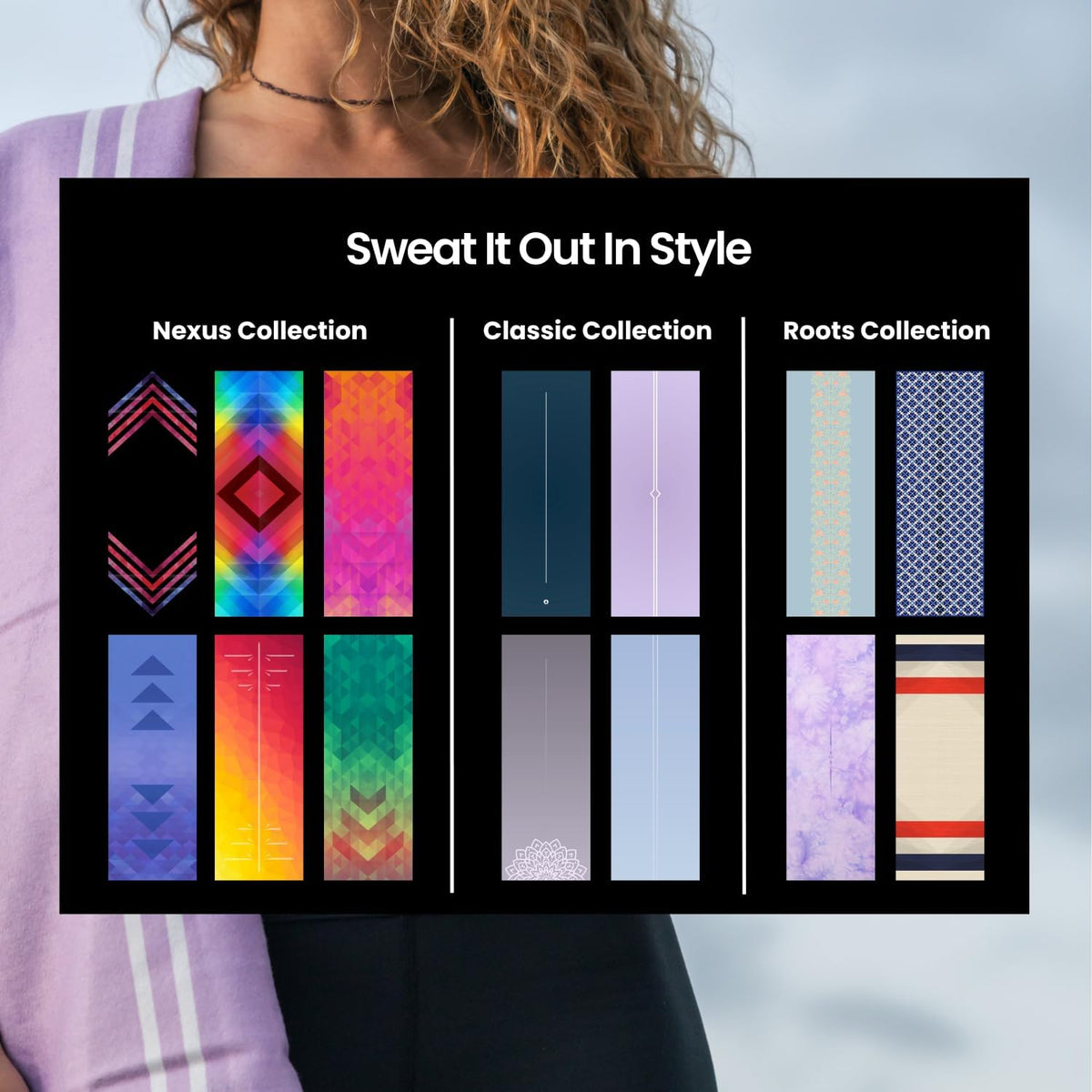 Yoga Drip Hot Yoga Towel – Non Slip Yoga Mat Towel with Corner Pockets, Silicone Grip Dots & Subtle Alignment Lines | Sweat Absorbent, Moisture Wicking, Quick Dry | No Bunching or Sliding | 72” x 26”