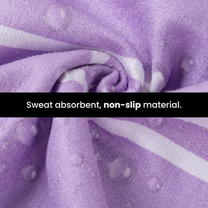 Yoga Drip Hot Yoga Towel – Non Slip Yoga Mat Towel with Corner Pockets, Silicone Grip Dots & Subtle Alignment Lines | Sweat Absorbent, Moisture Wicking, Quick Dry | No Bunching or Sliding | 72” x 26”