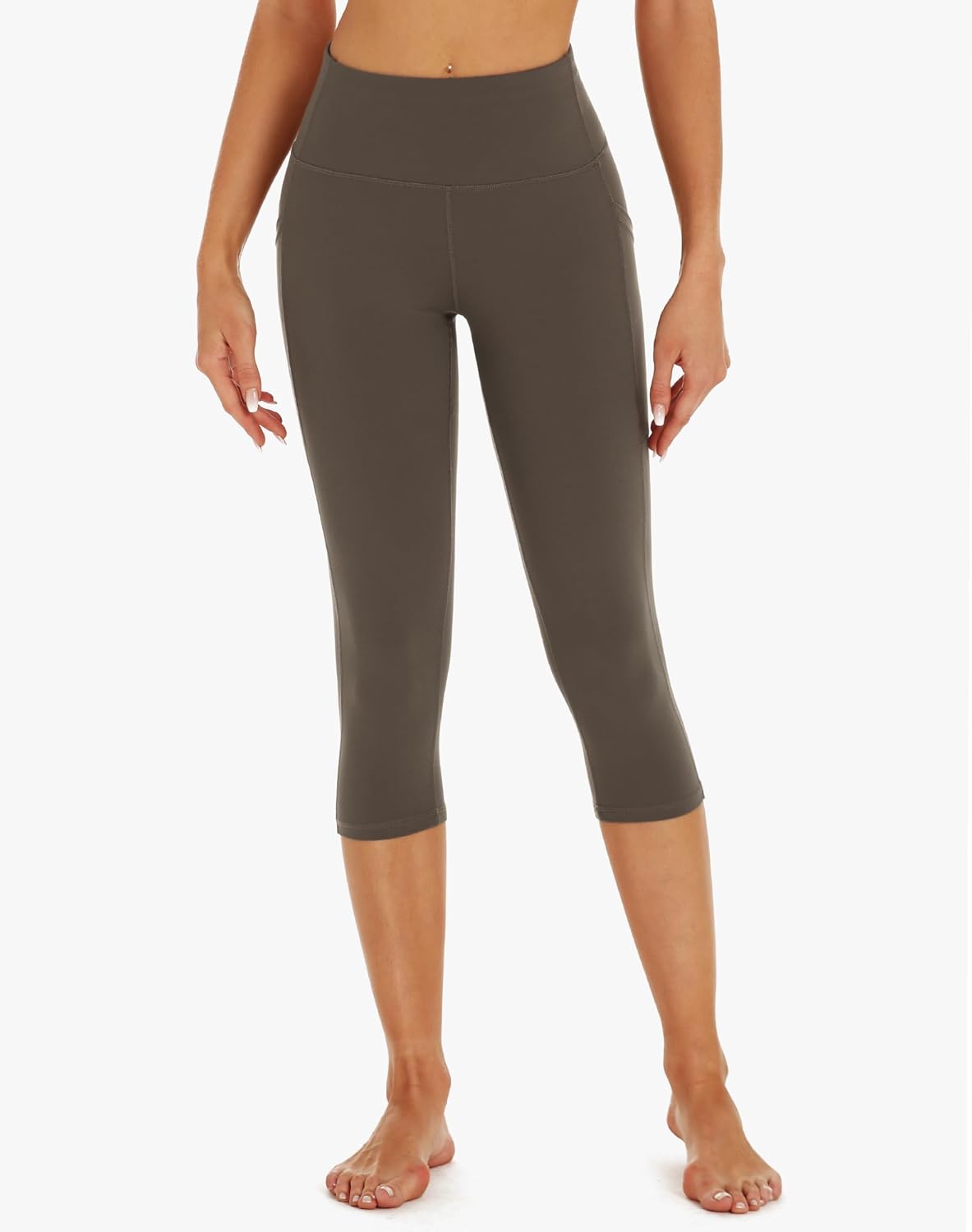 Stelle Capri Leggings for Women Yoga Pants with Pockets High Waisted Legging for Gym Workout