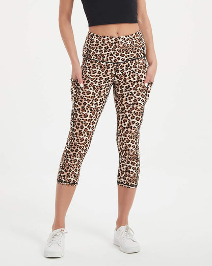 Stelle Capri Leggings for Women Yoga Pants with Pockets High Waisted Legging for Gym Workout