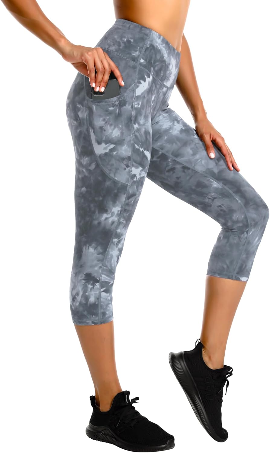 Stelle Capri Leggings for Women Yoga Pants with Pockets High Waisted Legging for Gym Workout