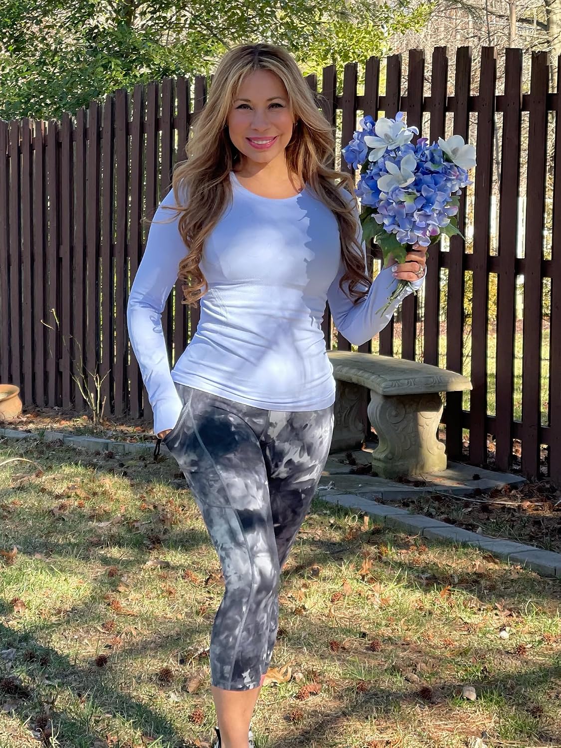 Stelle Capri Leggings for Women Yoga Pants with Pockets High Waisted Legging for Gym Workout