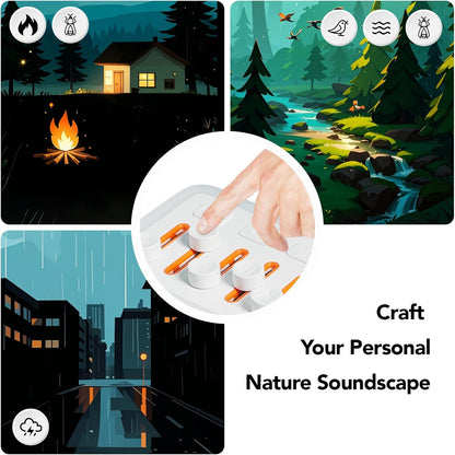 3-in-1 Sleep Sound Machine/Portable Bluetooth Speaker/12 Colors Night Light, Mixable 8 Nature Sounds & White Noise Machine, Sleep Timer for Sleep Aid