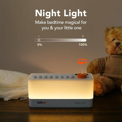 3-in-1 Sleep Sound Machine/Portable Bluetooth Speaker/12 Colors Night Light, Mixable 8 Nature Sounds & White Noise Machine, Sleep Timer for Sleep Aid