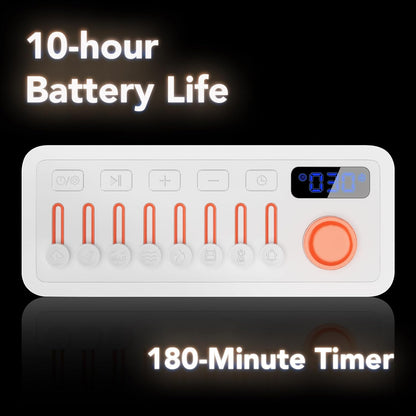 3-in-1 Sleep Sound Machine/Portable Bluetooth Speaker/12 Colors Night Light, Mixable 8 Nature Sounds & White Noise Machine, Sleep Timer for Sleep Aid