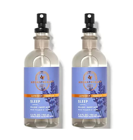 Aromatherapy Lavender Vanilla Stress Relief Pillow Mist, 5.3 Fl Oz, 2-Pack (Lavender Vanilla)