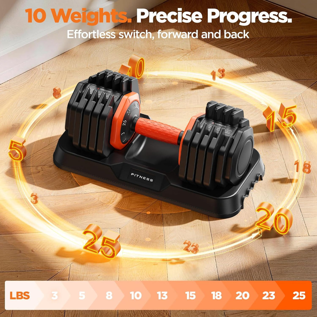 2026 FDB2 Updated Adjustable Dumbbell Set of 2, 5-in-1/10-in-1 Weights Dumbbell Set with Storage Box, 25lbs/55lbs Adjustable Weights with Anti-slip Silicone Grip, Weight Set For Home Gym Suit both Men and Women