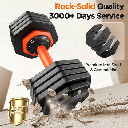 2026 FDB2 Updated Adjustable Dumbbell Set of 2, 5-in-1/10-in-1 Weights Dumbbell Set with Storage Box, 25lbs/55lbs Adjustable Weights with Anti-slip Silicone Grip, Weight Set For Home Gym Suit both Men and Women