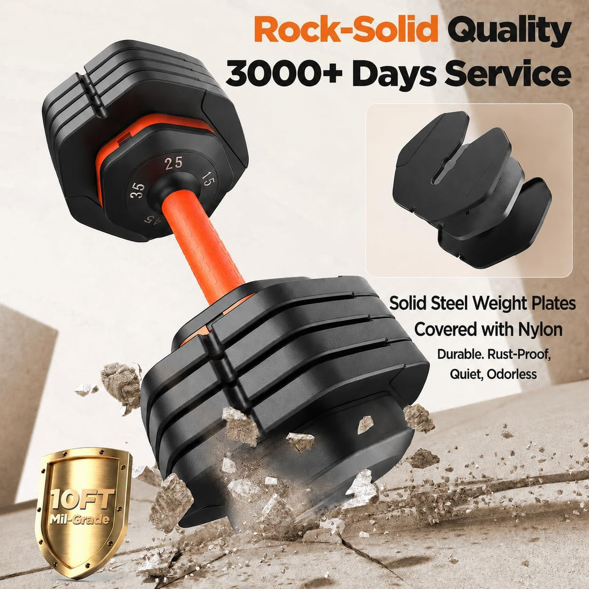 2026 FDB2 Updated Adjustable Dumbbell Set of 2, 5-in-1/10-in-1 Weights Dumbbell Set with Storage Box, 25lbs/55lbs Adjustable Weights with Anti-slip Silicone Grip, Weight Set For Home Gym Suit both Men and Women