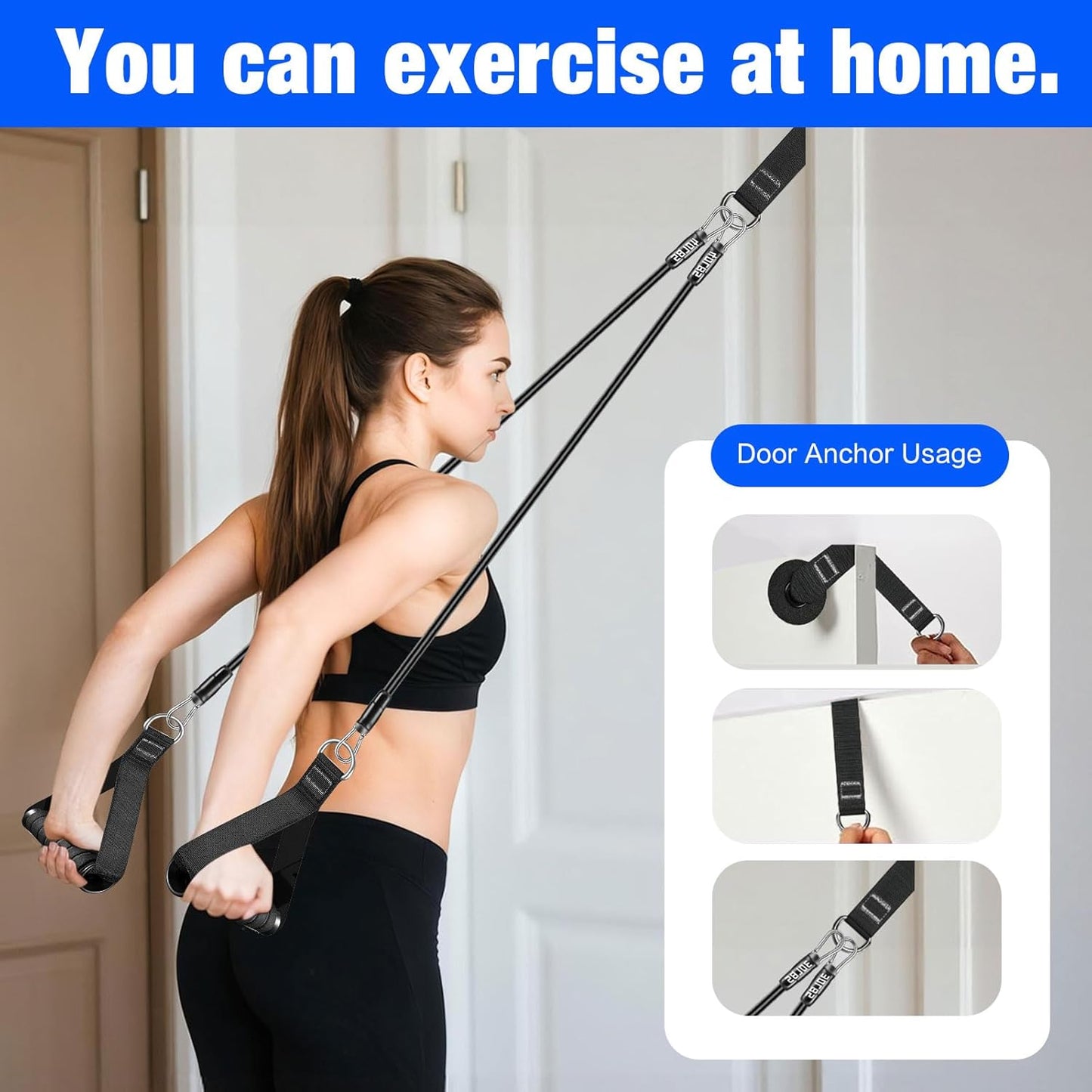 Bbtops Pilates Bar Kit with Resistance Bands,Pilates Bar with Stackable Bands Workout Equipment for Legs,Hip,Waist and Arm,Exercise Fitness Equipment for Women & Men