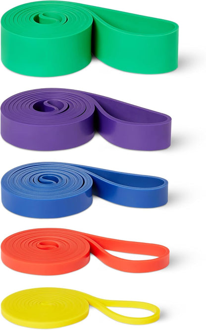 Exercise Resistance Bands for Working Out, Set of 5, Multiple Resistance Levels