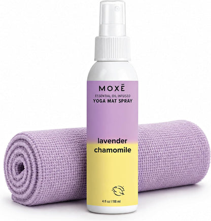 Yoga Mat Cleaner Spray, Rosemary & Lemon Essential Oils, 4oz | Plant-Based Cleaner Refreshes and Deodorizes Yoga Mats and Exercise Equipment; Non-Toxic Formula for Home, Studio Or Gym Use